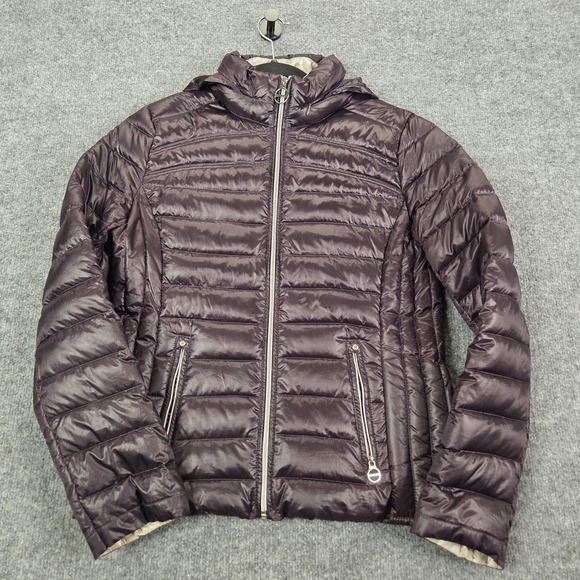 Laundry By Shelli Segal Jackets & Blazers - Laundry By Shelli Segal Jacket Womens Medium Purple Hooded Down Puffer Quilted